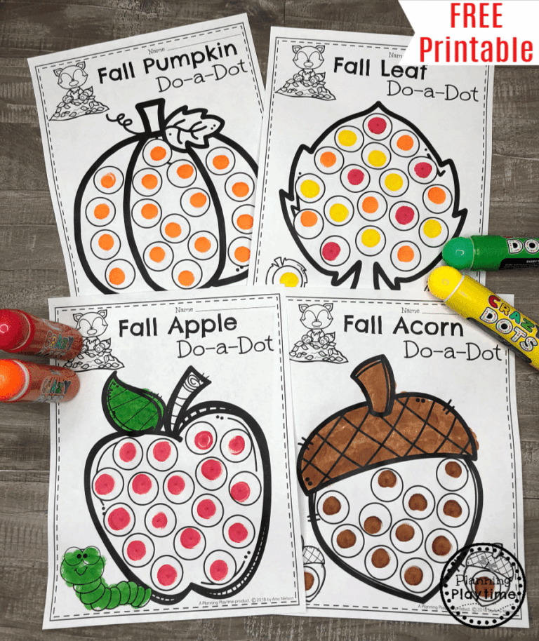 Fall Coloring Pages Planning Playtime