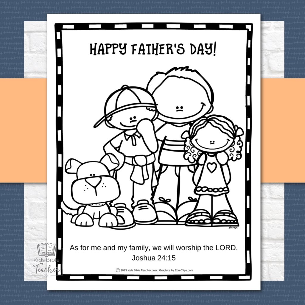 Fathers In The Bible Activity Pages Kids Bible Teacher