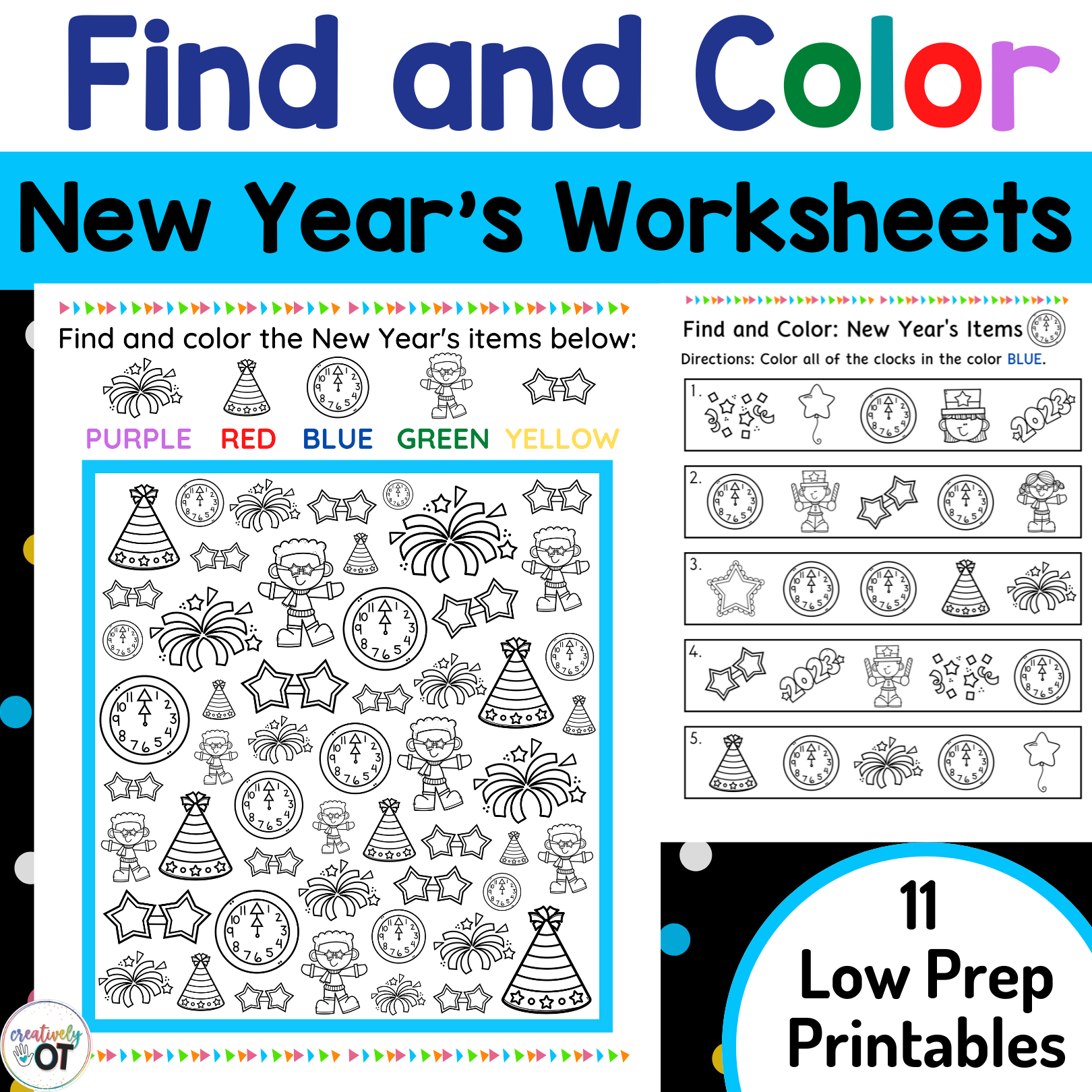 Find And Color New Year s Worksheets Made By Teachers