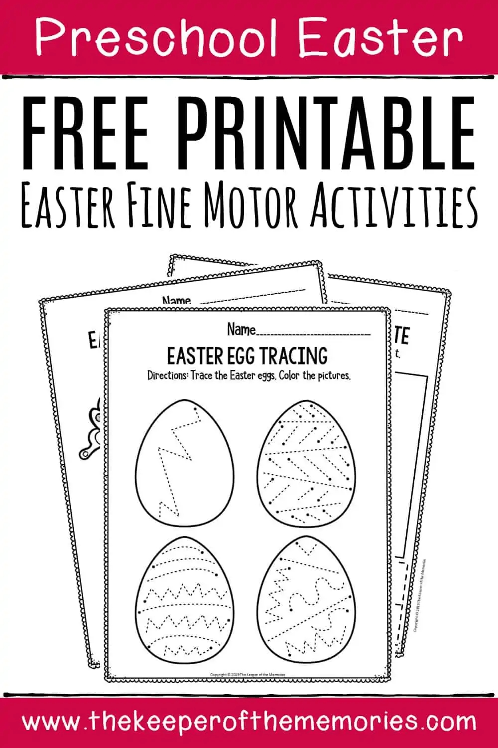 Fine Motor Printable Easter Activity Sheets The Keeper Of The Memories