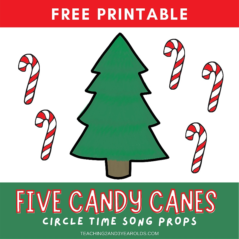 Five Little Candy Canes Activity For Circle Time Free Printable Five Little Candy Canes Activity For Circle Time Free Printable