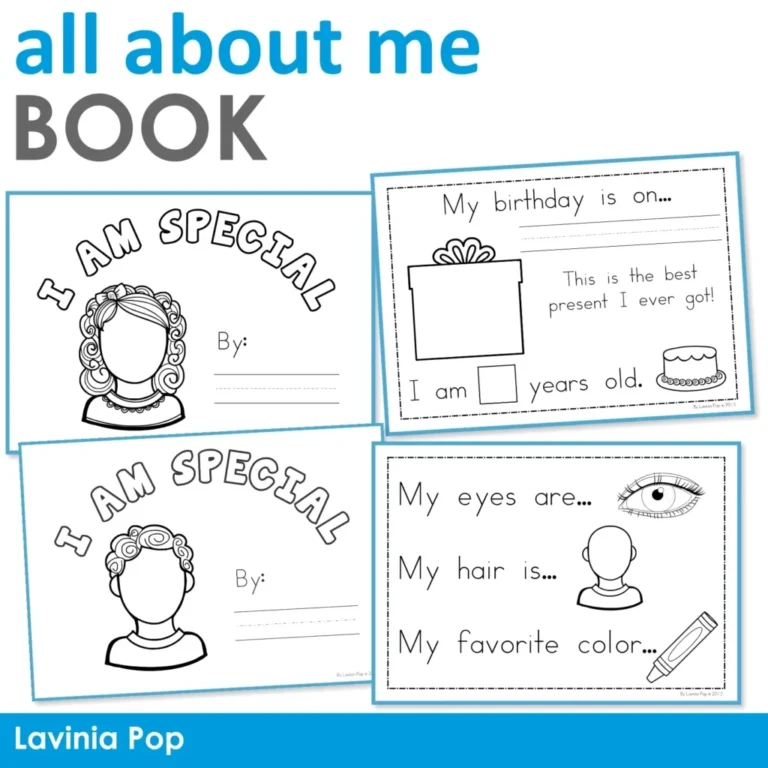 FREE All About Me Booklet For Preschool And Kindergarten In My World
