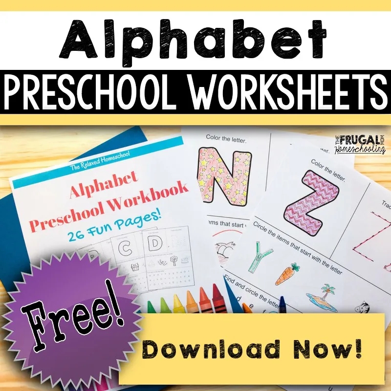 Free Alphabet Worksheets For Preschool Free Homeschooling The Frugal Homeschooling Mom Free Alphabet Worksheets For Preschool Free Homeschooling The Frugal Homeschooling Mom