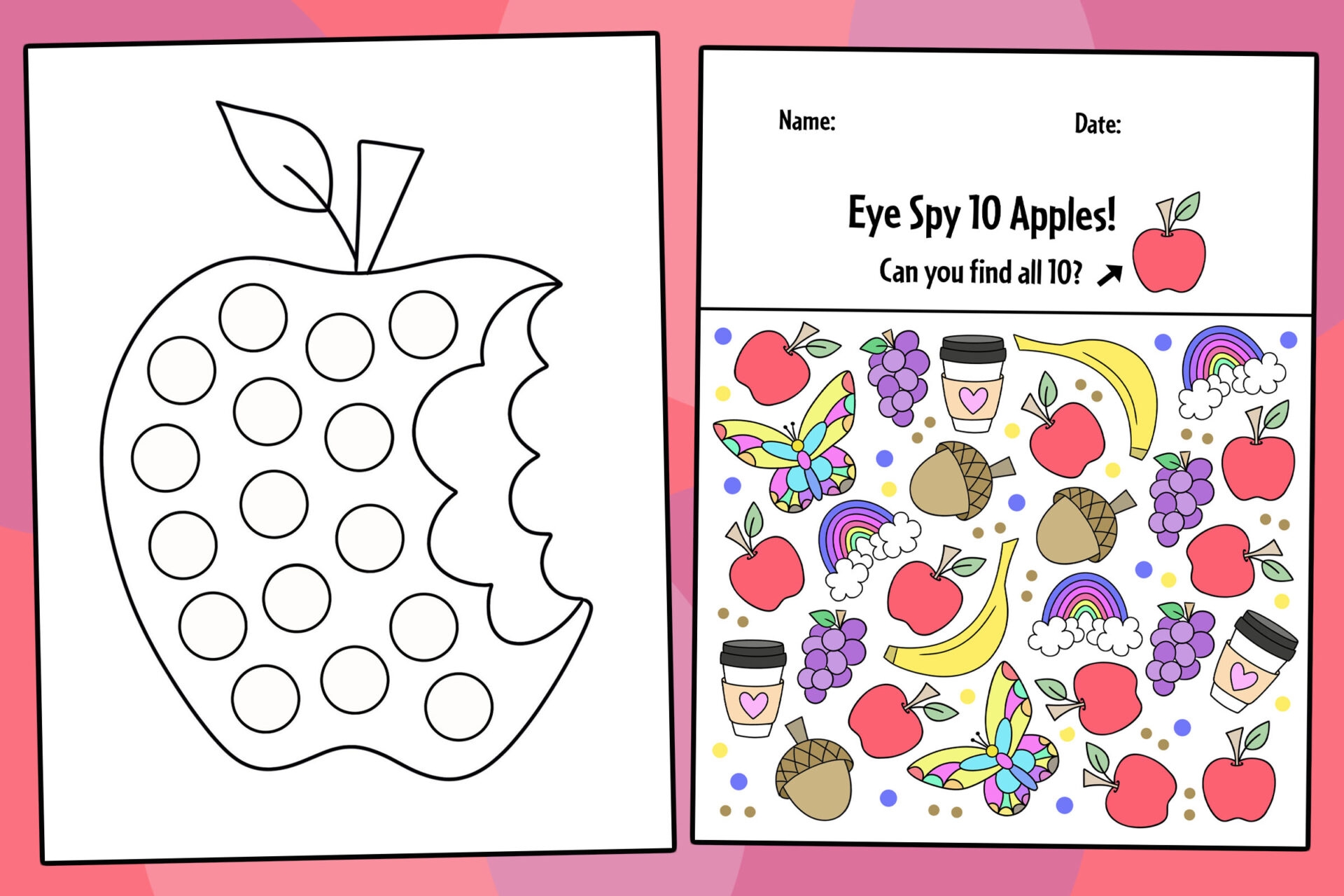 Free Apple Worksheets For Preschool The Hollydog Blog