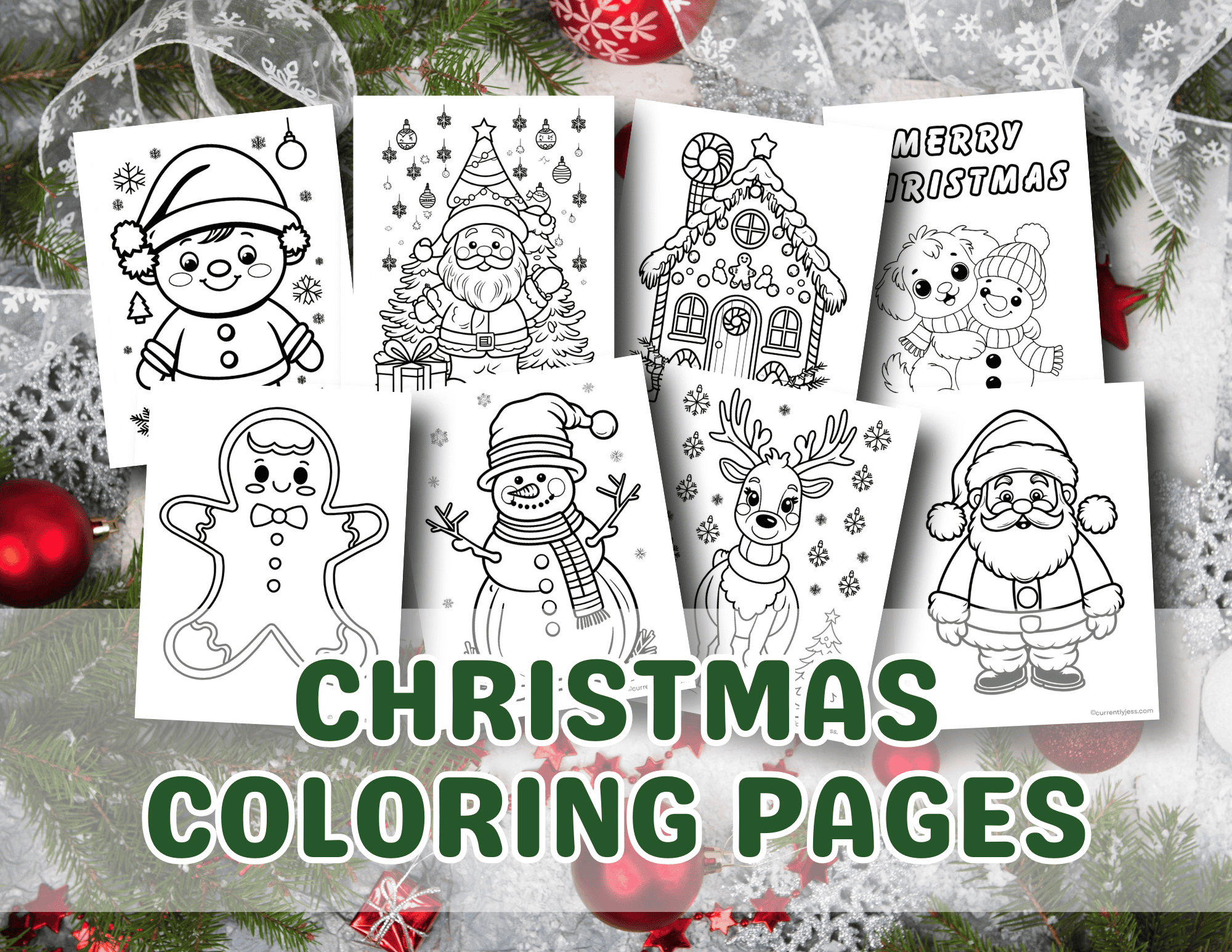 Free Christmas Coloring Pages For Toddlers And Preschoolers 10 Simple Printables Currently Jess