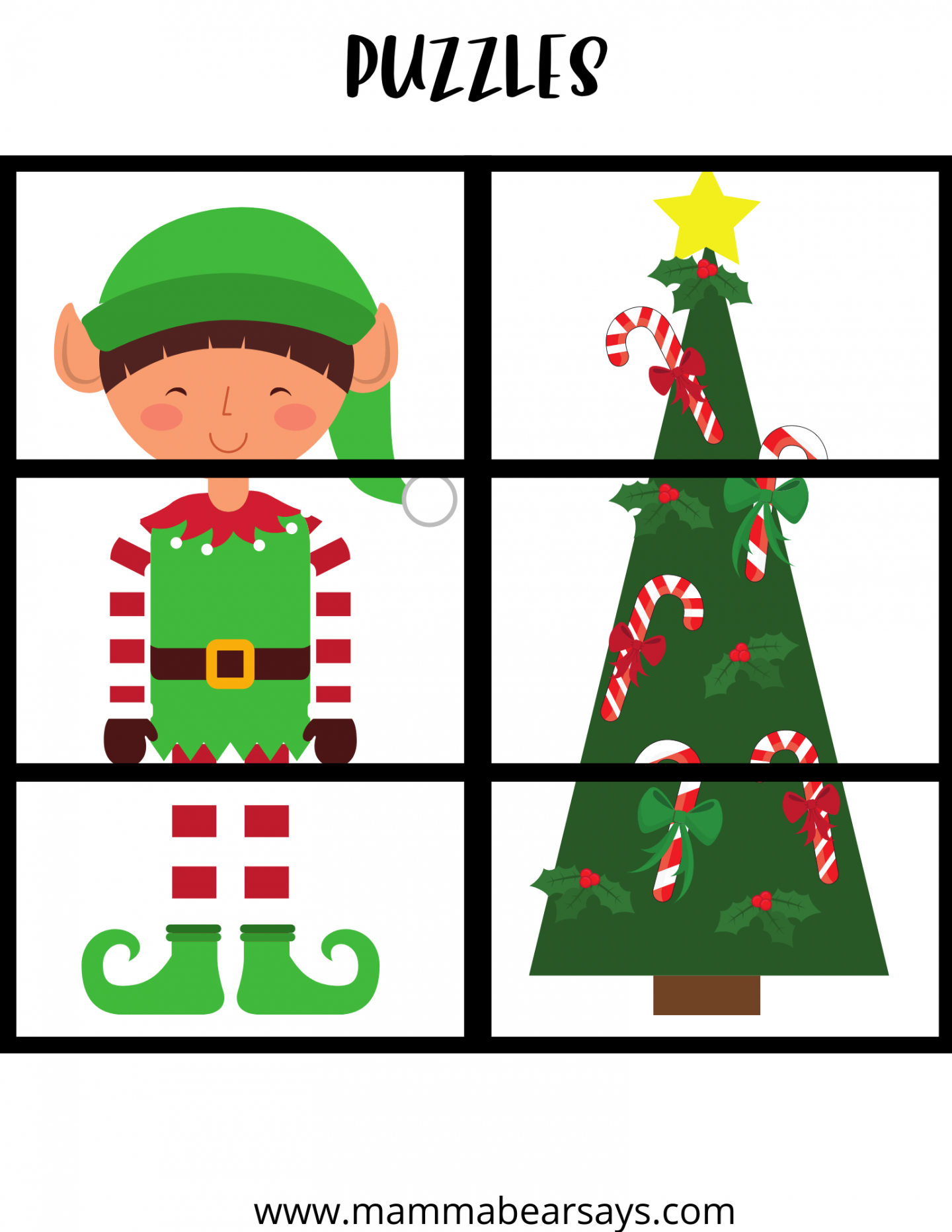 FREE Christmas Printables For Preschoolers Mamma Bear Says Worksheets Library