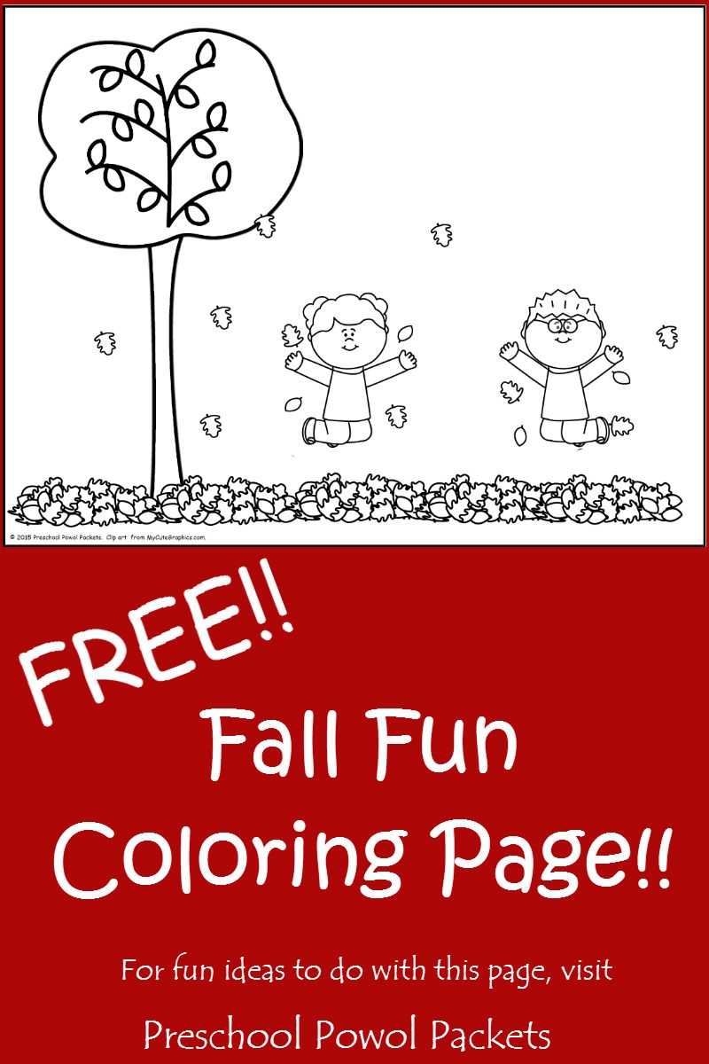 Preschool Fall Coloring Sheets