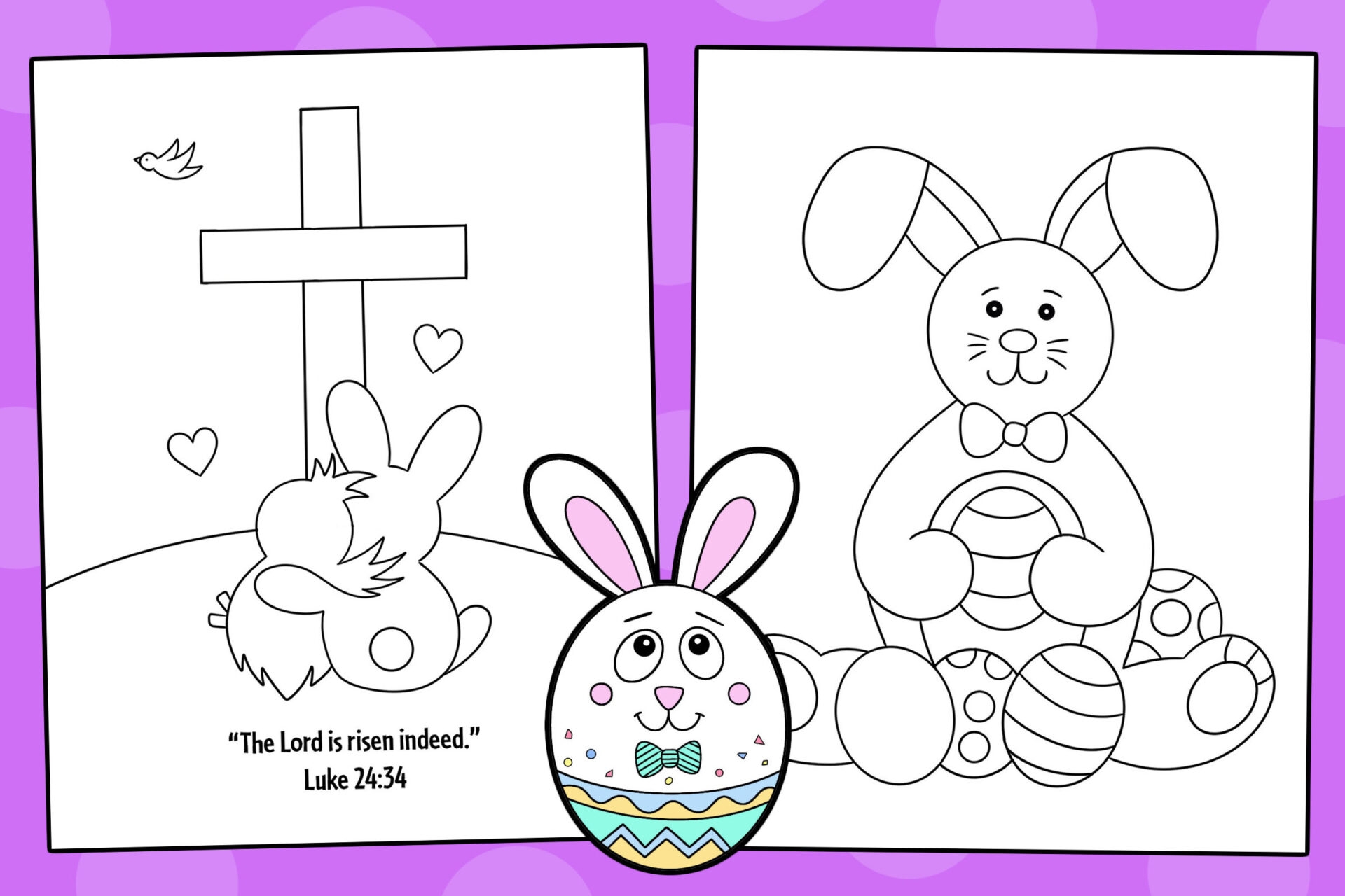 Free Happy Easter Coloring Pages For Kids The Hollydog Blog