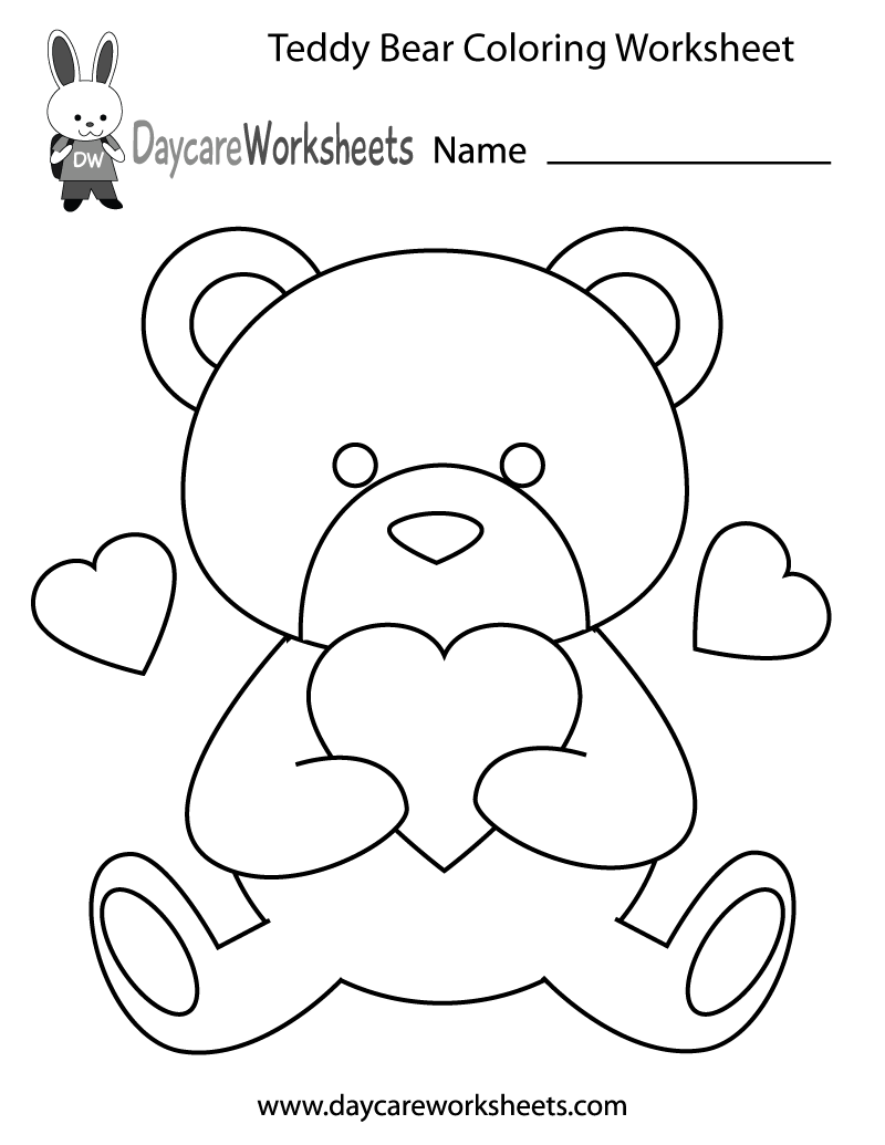 Free Preschool Teddy Bear Coloring Worksheet Free Preschool Teddy Bear Coloring Worksheet