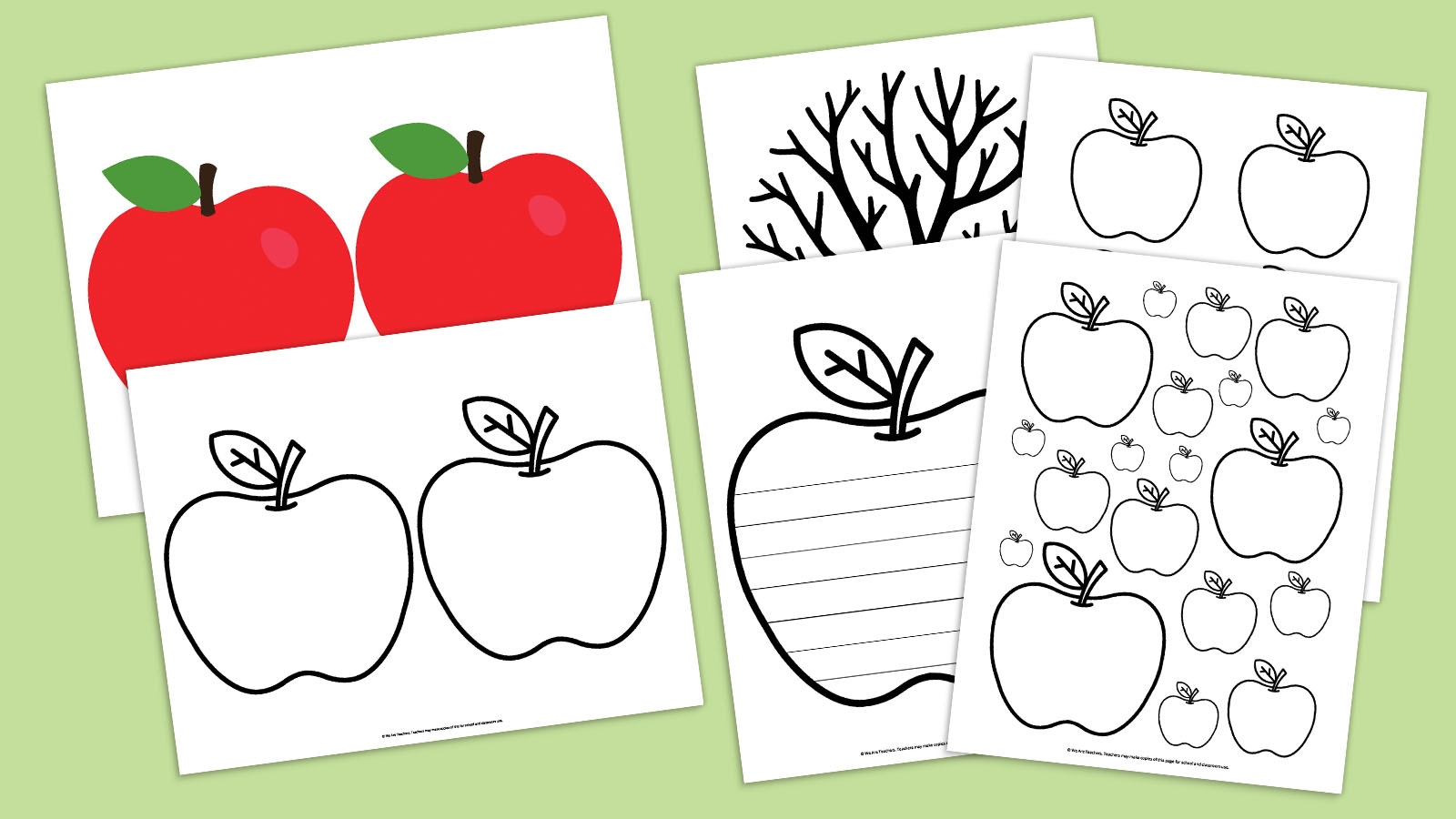 Apple Printouts For Preschoolers