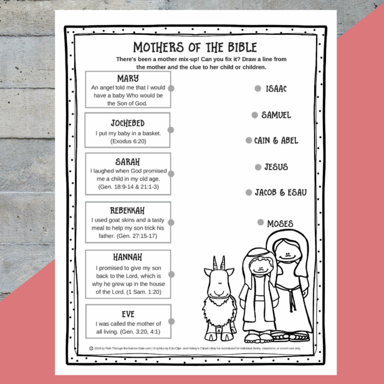 Free Printable Bible Activities For Children Childrens Bible 