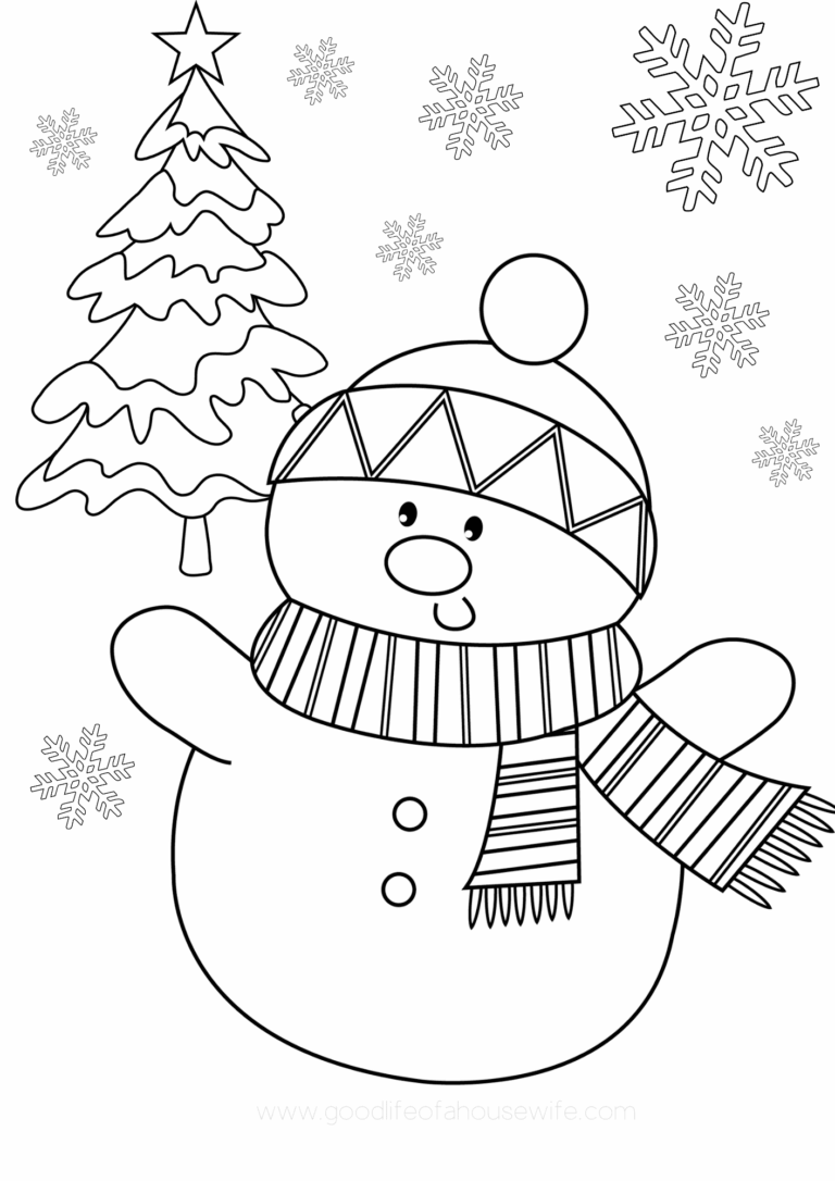 Free Printable Christmas Coloring Pages Easy Fun For Everyone Worksheets Library