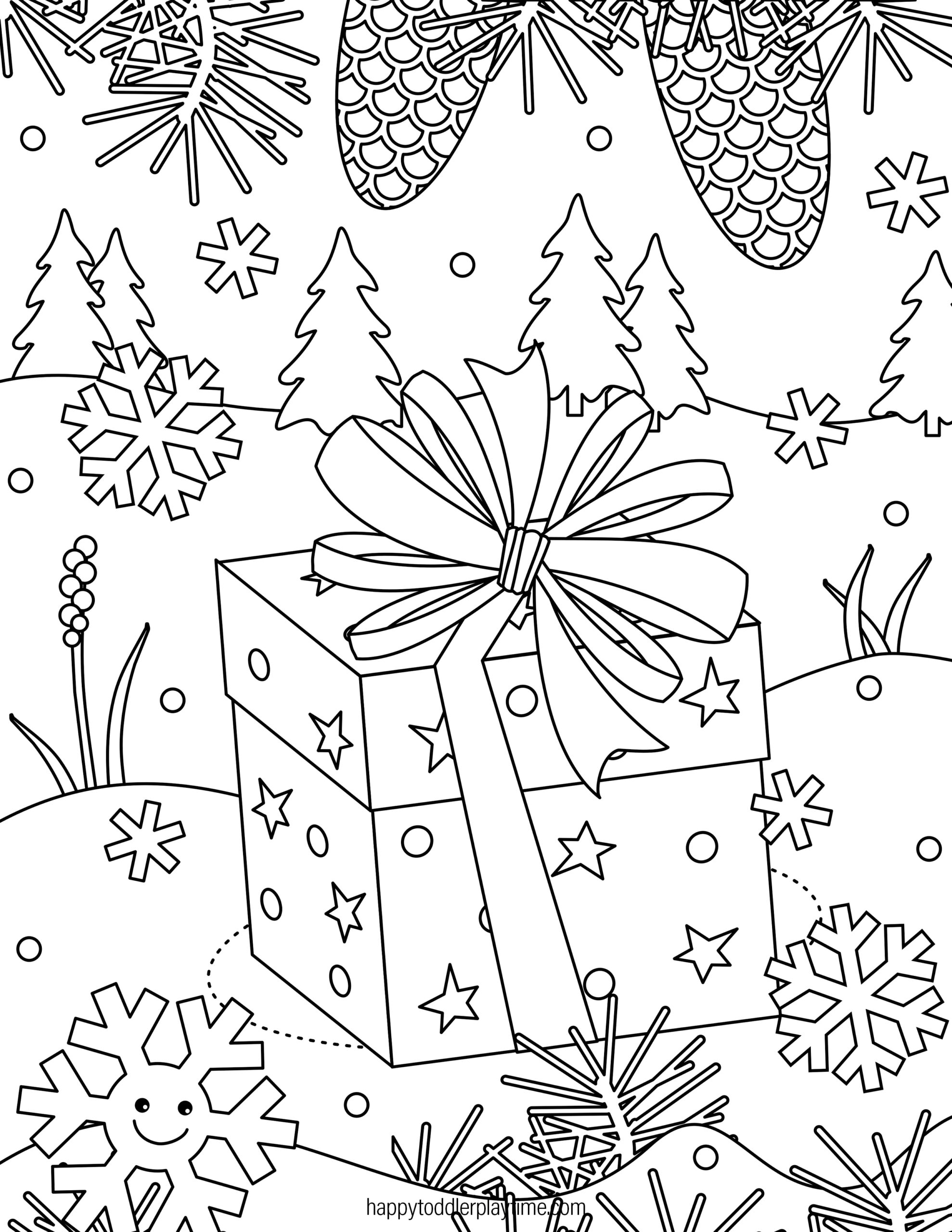 Free Printable Christmas Coloring Pages Unleash The Joy Of Colors Happy Toddler Playtime