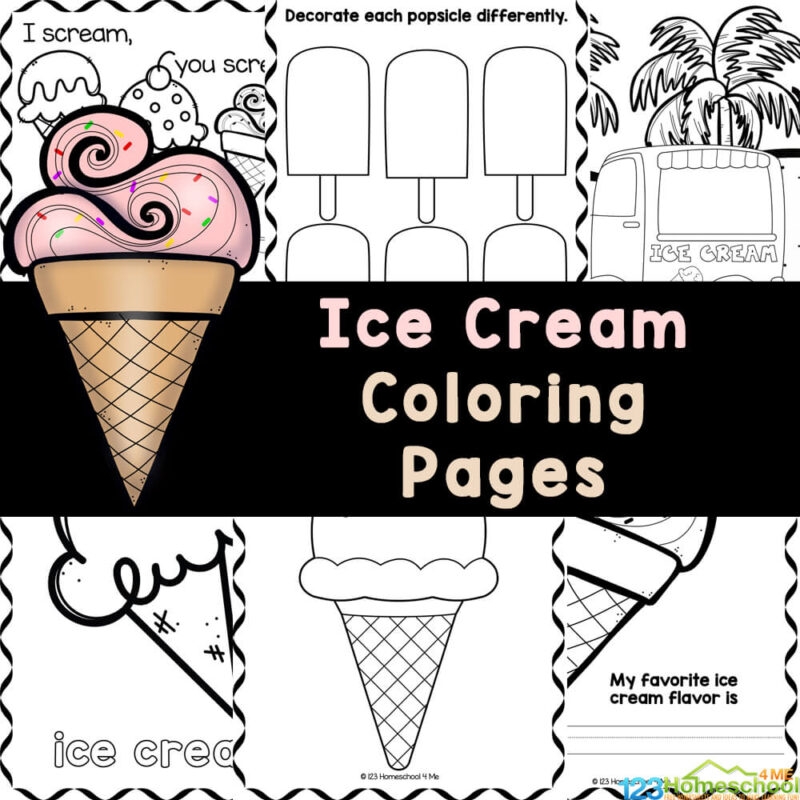 FREE Printable Ice Cream Coloring Pages For Kids