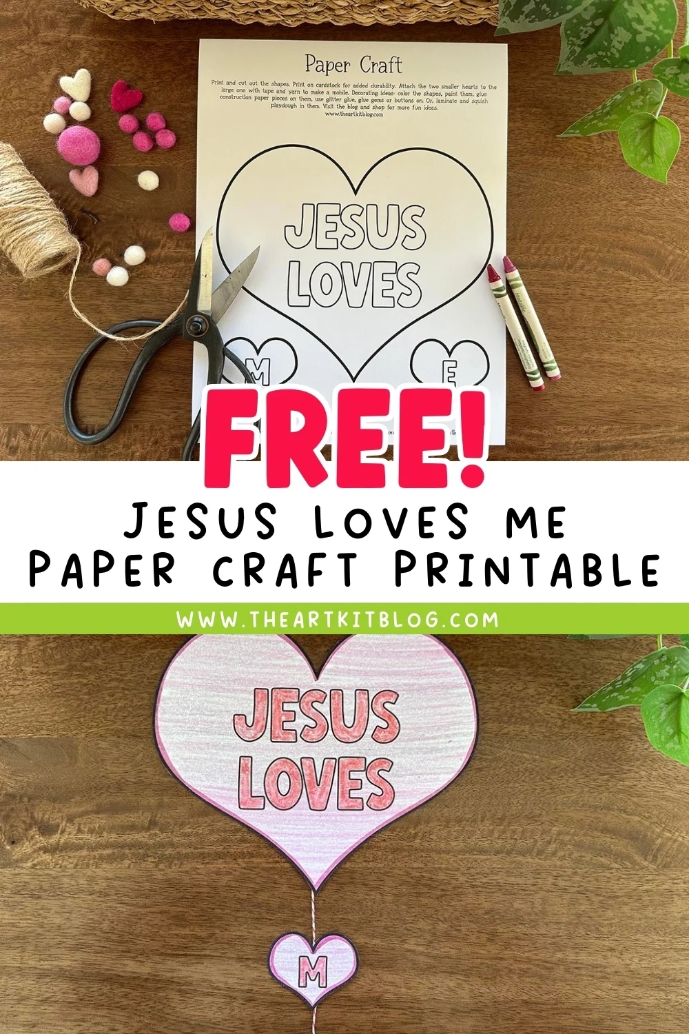 FREE Printable Jesus Loves Me Paper Craft For Kids The Art Kit