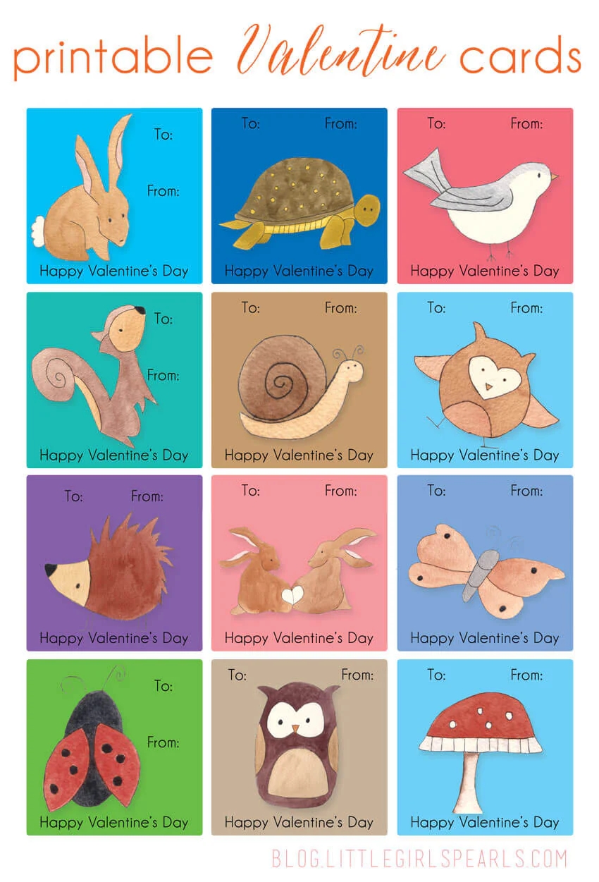 Free Printable Kids Valentine Cards Little Girl s Pearls