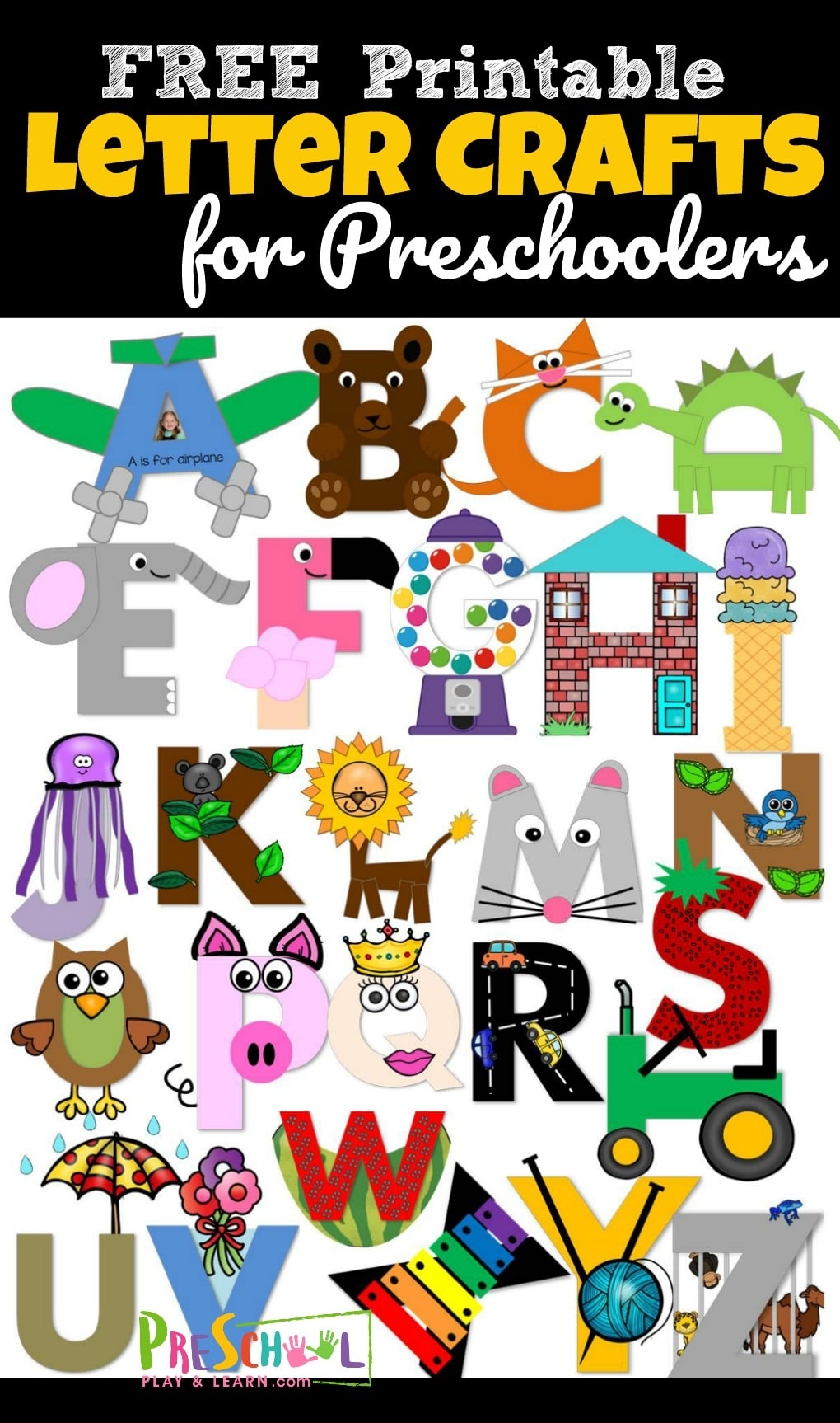 FREE Printable Preschool Letter Crafts Free Homeschool Deals 