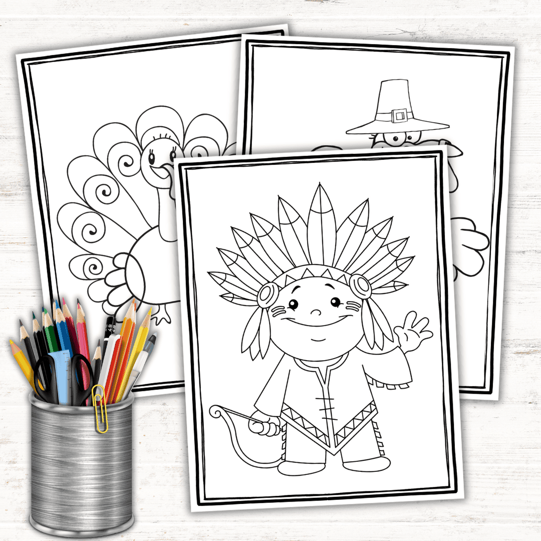 Preschool Thanksgiving Coloring Pages