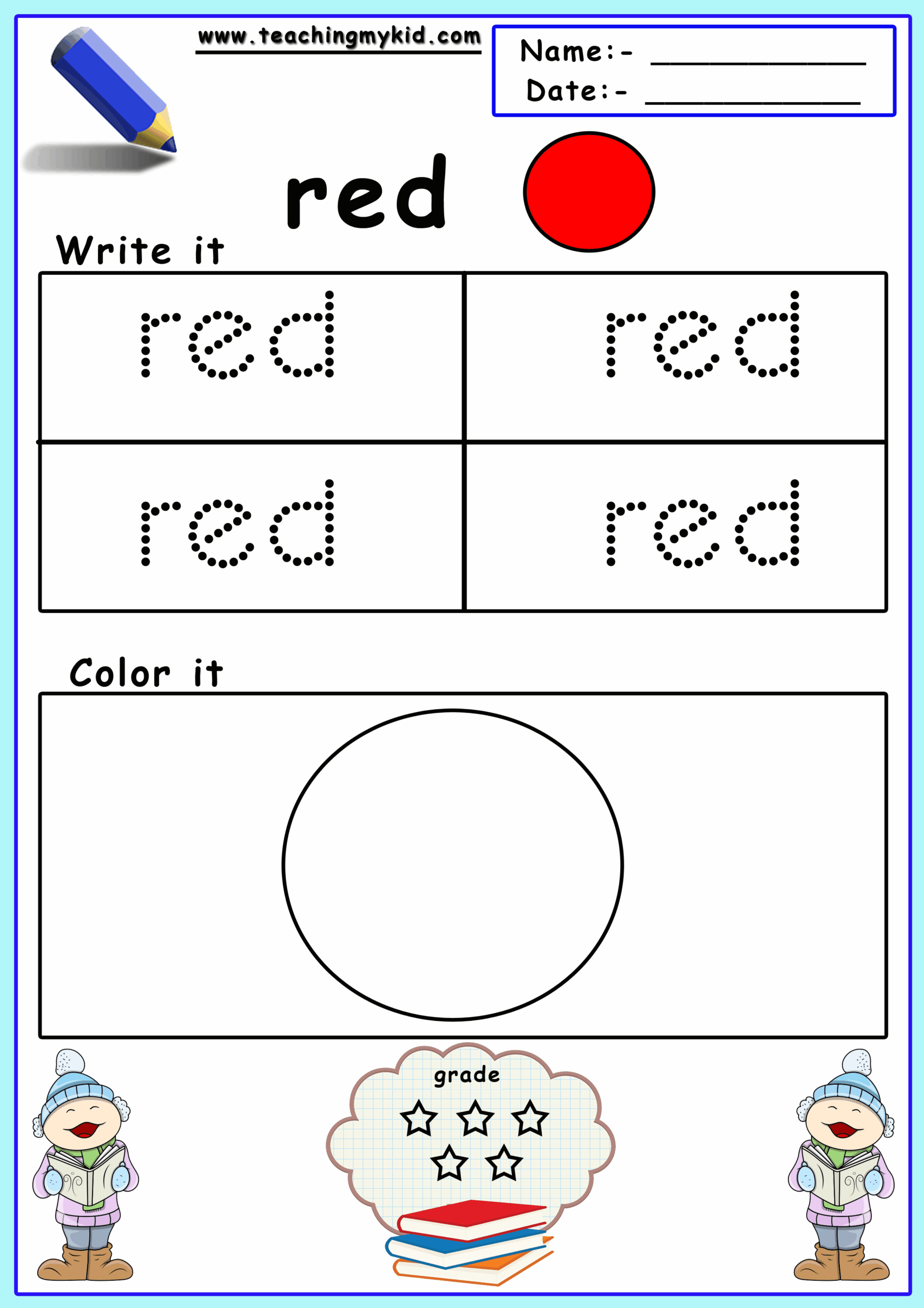 Free Printable Preschool Pages