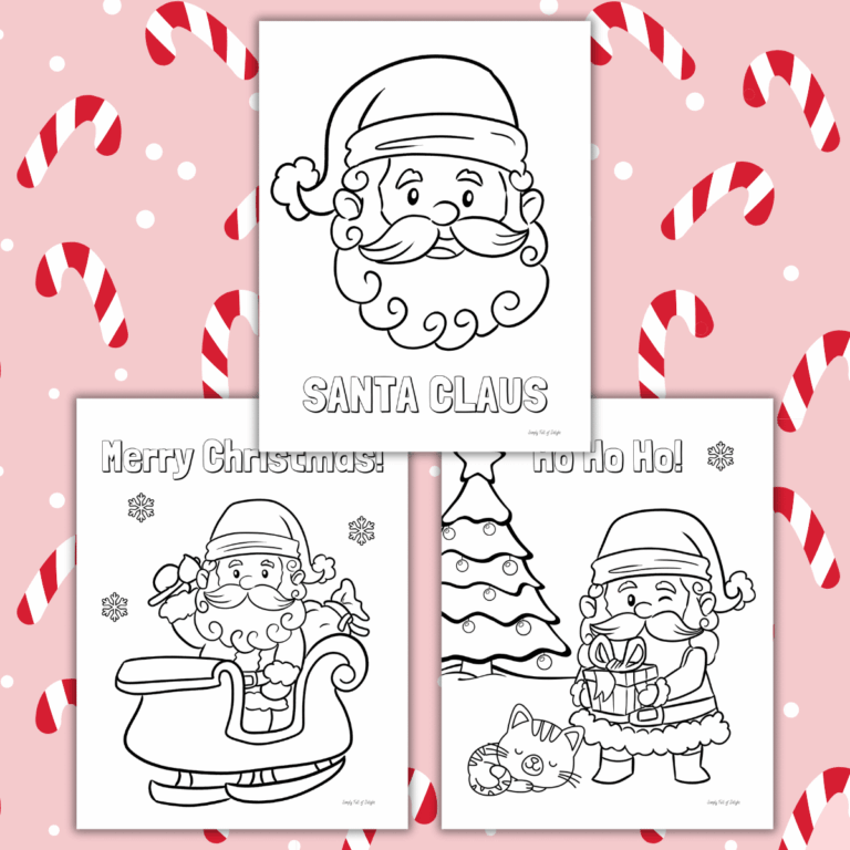 Free Printable Santa Coloring Pages For Christmas Simply Full Of 