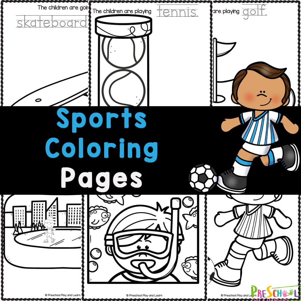 FREE Printable Sports Coloring Pages For Preschoolers FREE Printable Sports Coloring Pages For Preschoolers