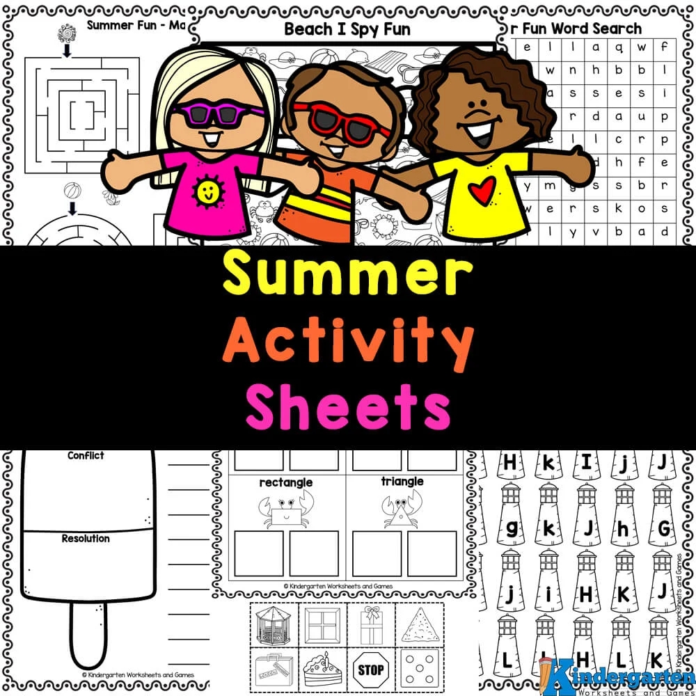 FREE Printable Summer Activity Sheets For Kindergarten FREE Printable Summer Activity Sheets For Kindergarten