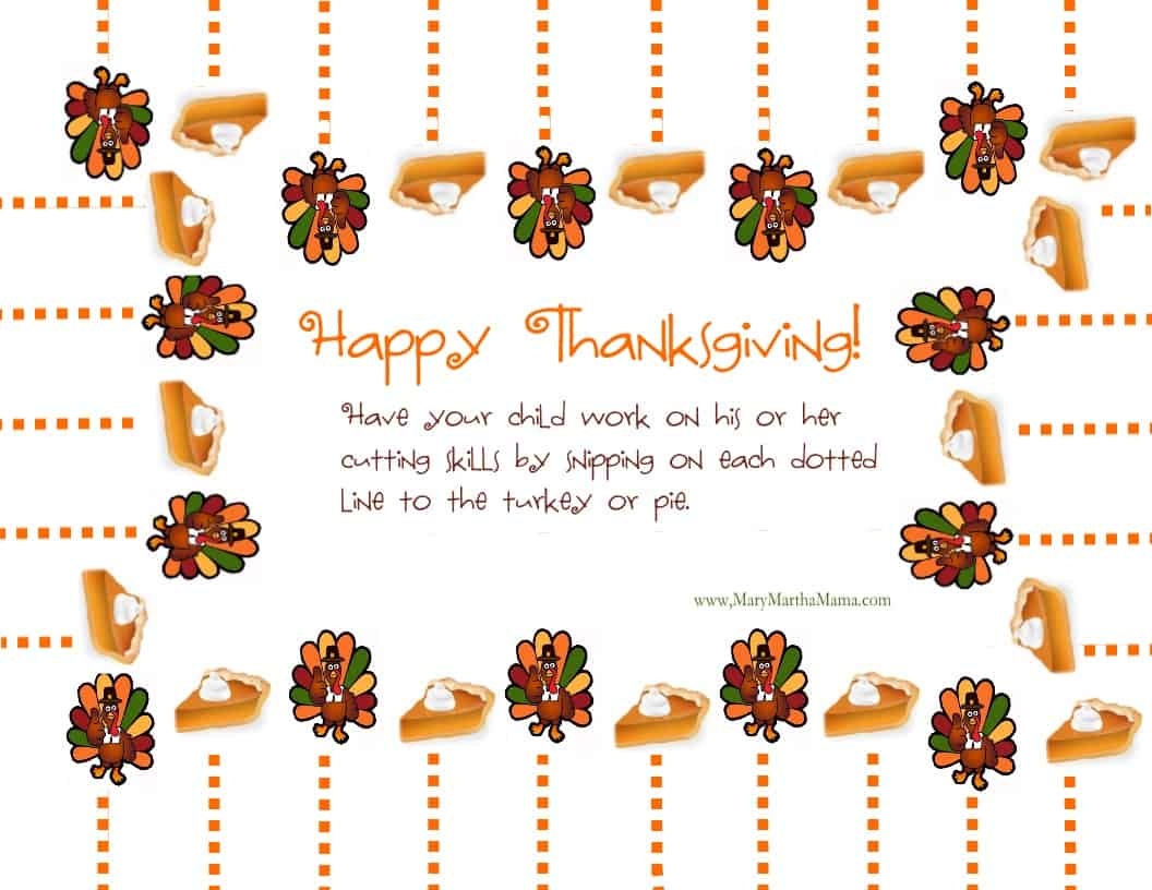 Free Preschool Printables Thanksgiving