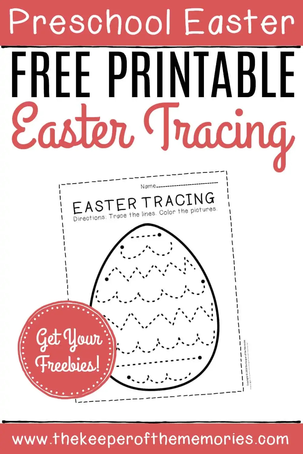 Free Printable Tracing Easter Preschool Worksheets The Keeper Of The Memories