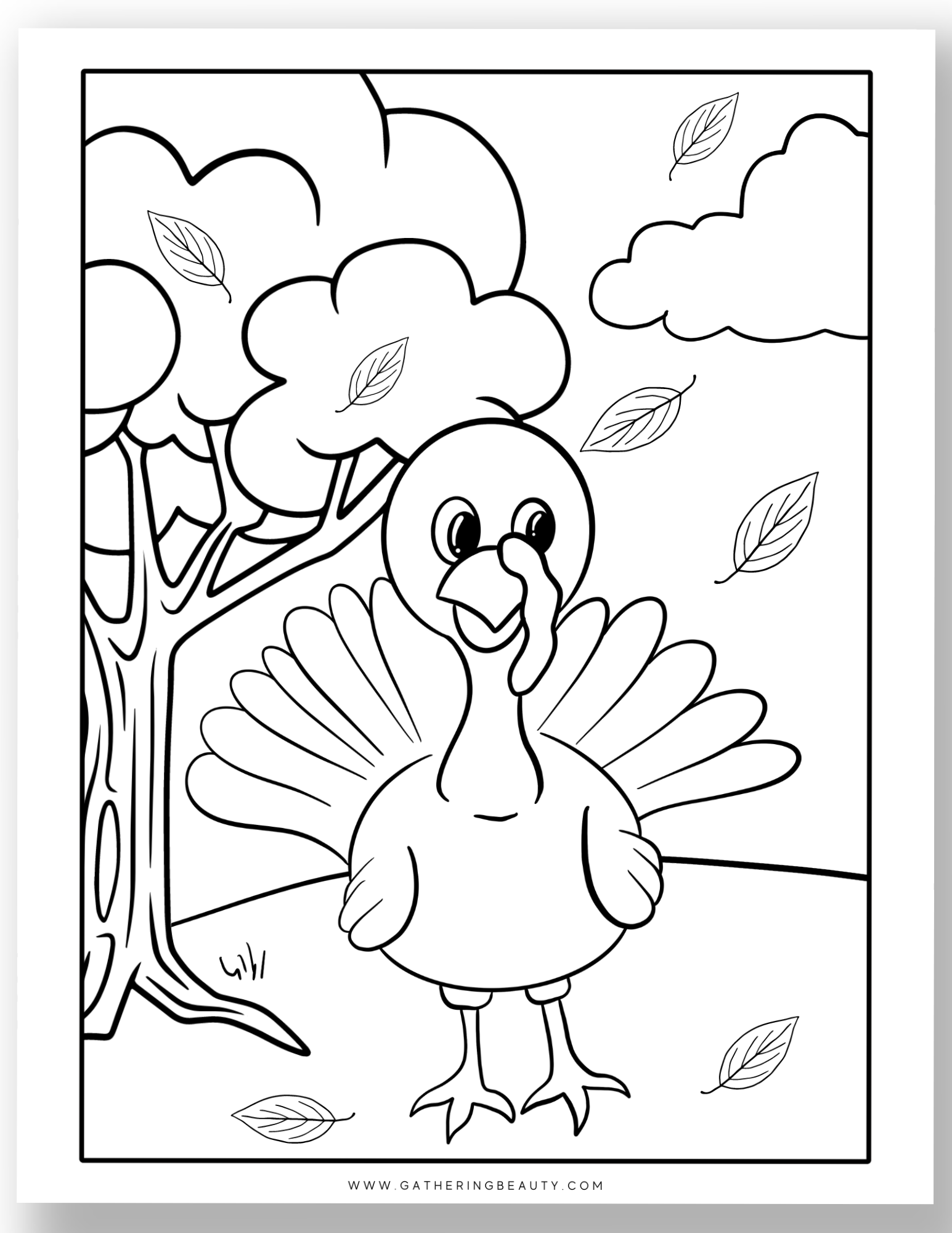Free Printable Turkey Colouring Pages Gathering Beauty