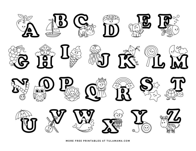 Fun And Easy To Print ABC Coloring Pages For Preschoolers U0026 Kindergartners Tulamama