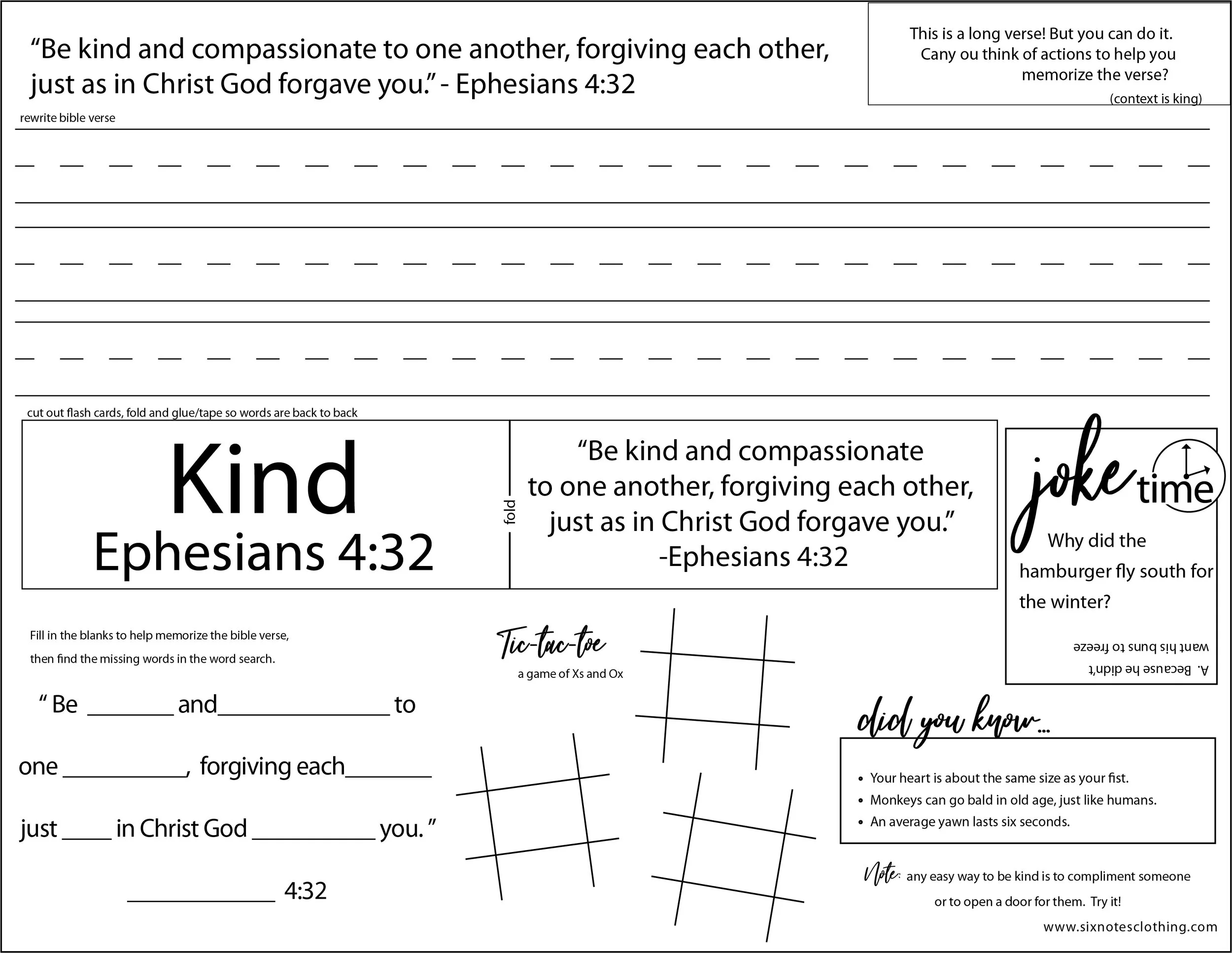 Fun Bible Verse Worksheets For Kids Six Notes Clothing Fun Bible Verse Worksheets For Kids Six Notes Clothing