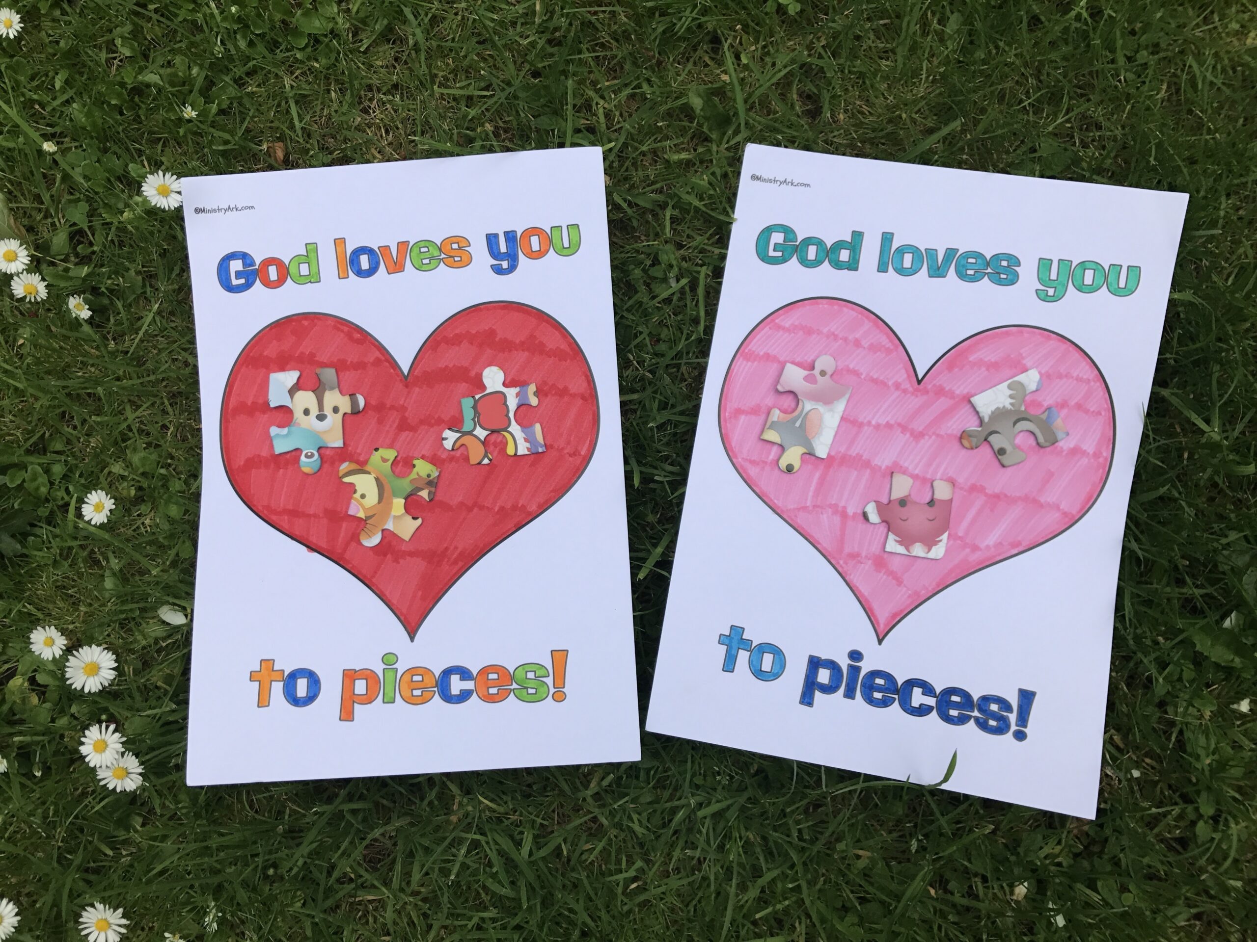 God Loves You To Pieces Jigsaw Piece Craft MinistryArk