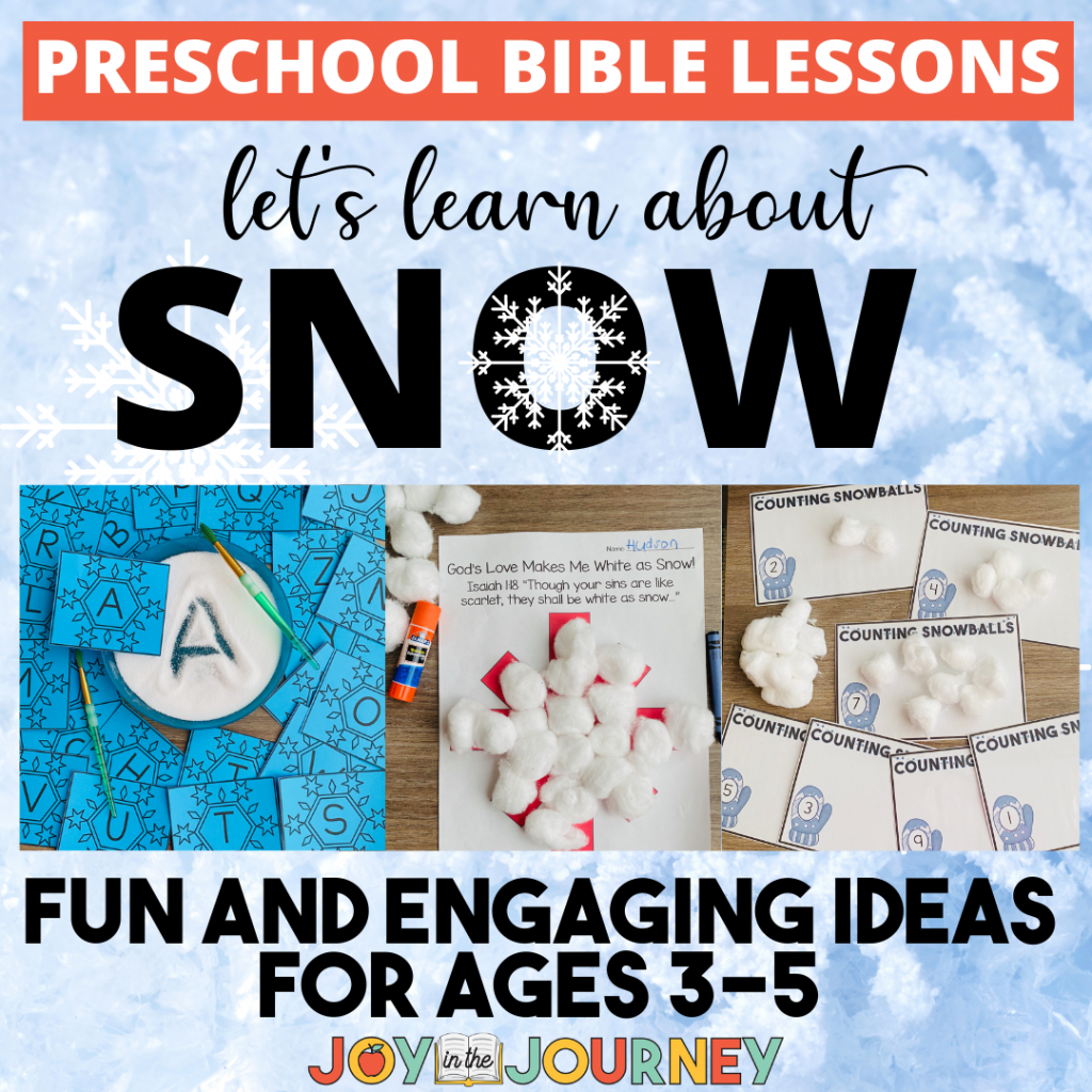 God Made Me Unique Preschool Bible Lesson About SNOW Joy In The Journey God Made Me Unique Preschool Bible Lesson About SNOW Joy In The Journey