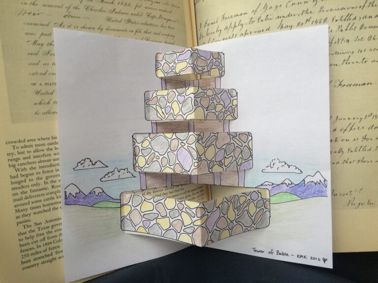 Grow Wild My Child Babel s Tower Free Pop up Coloring Page Printable