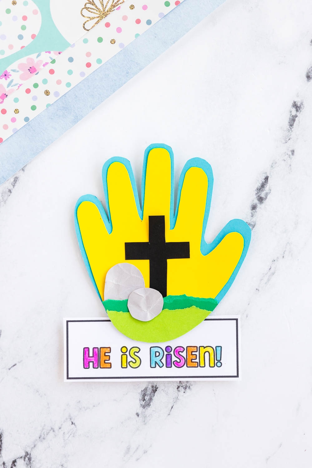 Handprint He Is Risen Easter Craft Made To Be A Momma Handprint He Is Risen Easter Craft Made To Be A Momma