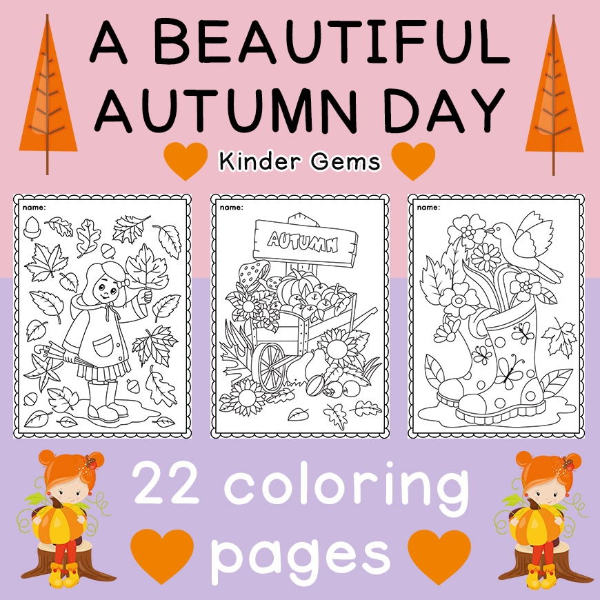 Hello Autumn Coloring Pages Fall Preschool Kindergarten First Grade Made By Teachers