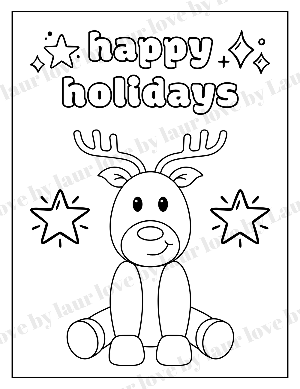Holiday Coloring Pages Digital Love By Laur Worksheets Library