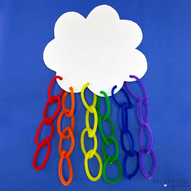 How To Make A Preschool Rainbow Craft With Pipe Cleaners