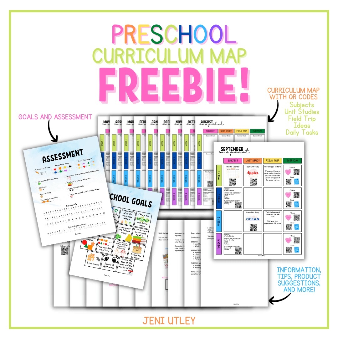 Free Printable Preschool Homeschool Curriculum