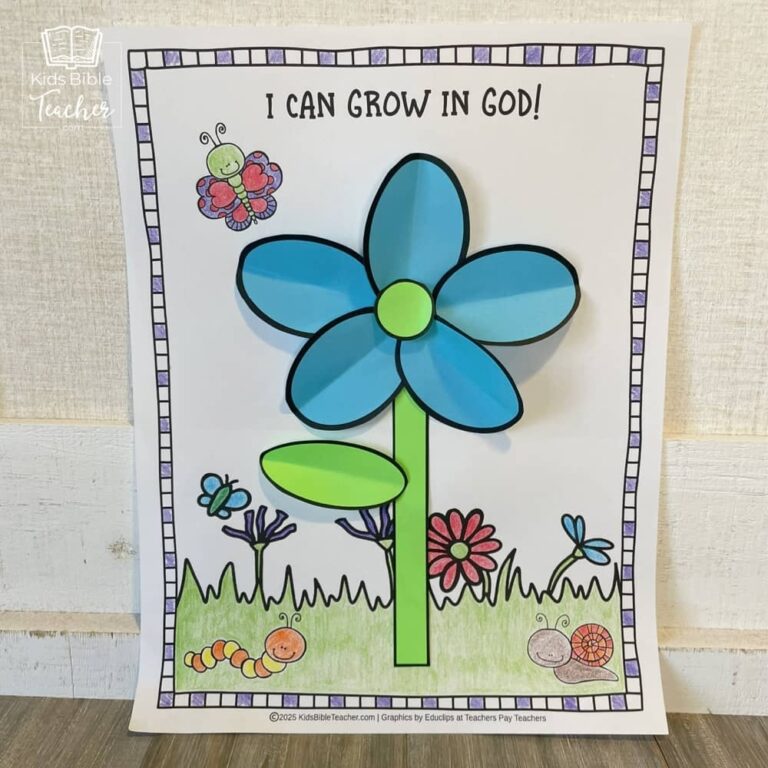 I Can Grow In God Printable Flower Craft Kids Bible Teacher