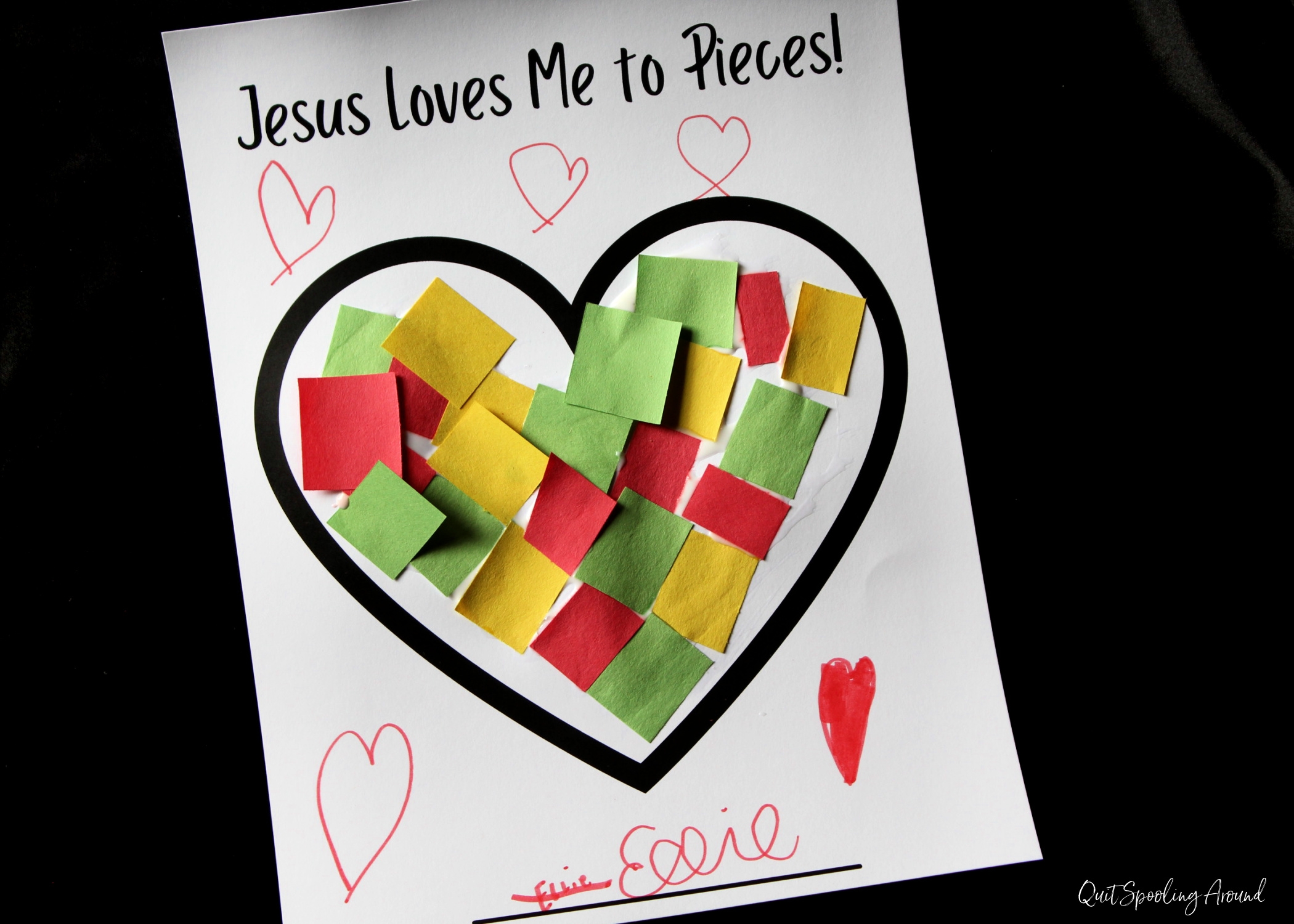 Jesus Loves Me To Pieces FREE Printable Quit Spooling Around