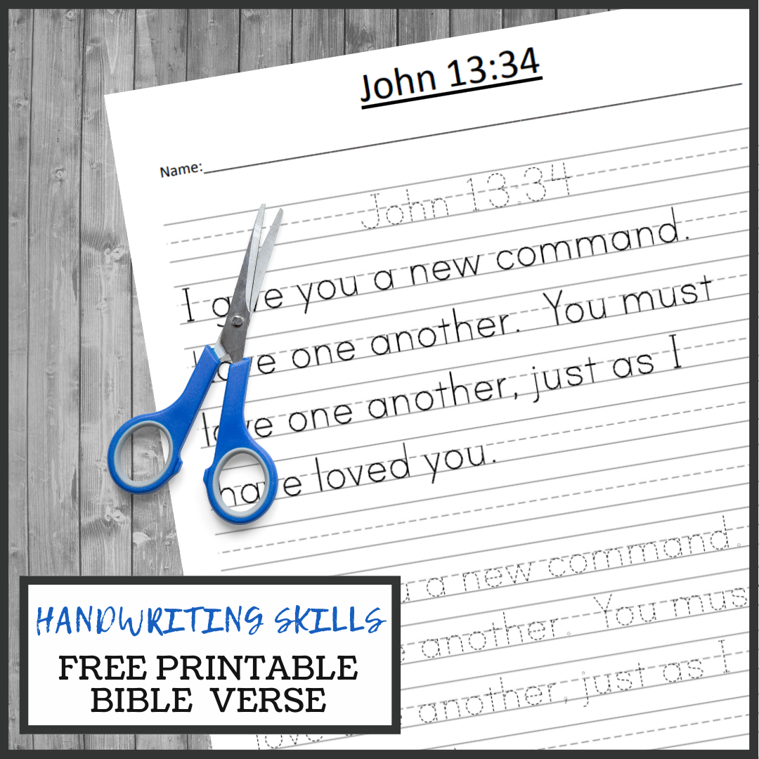 John 13 34 Bible Verse Handwriting Practice John 13 34 Bible Verse Handwriting Practice