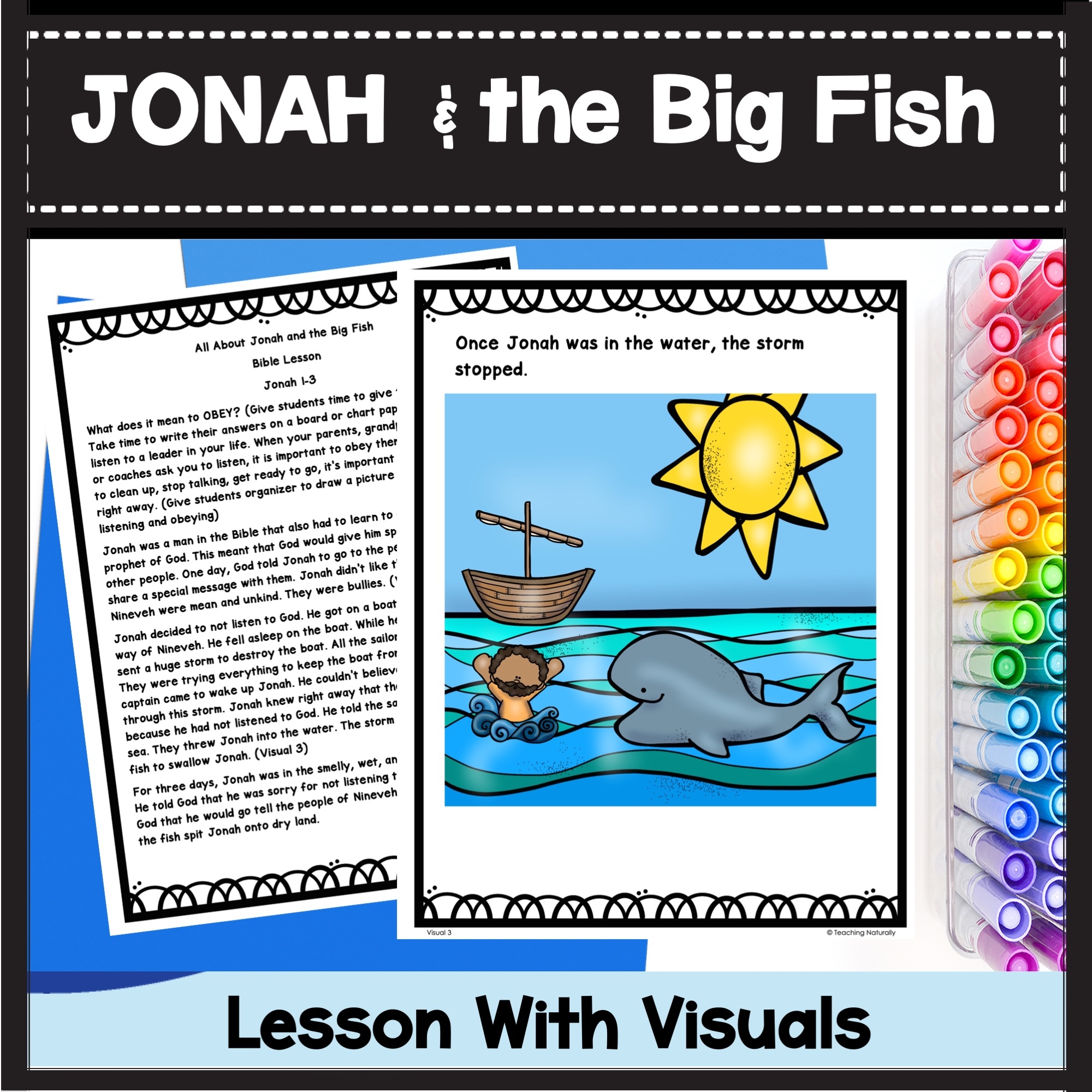 Jonah And The Big Fish Bible Lesson And Activities For Preschool U0026 Kindergarten Jonah U0026 The Whale Made By Teachers