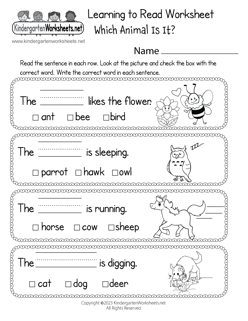 Free Preschool Learning Printables