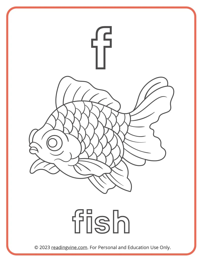 Letter F Coloring Pages