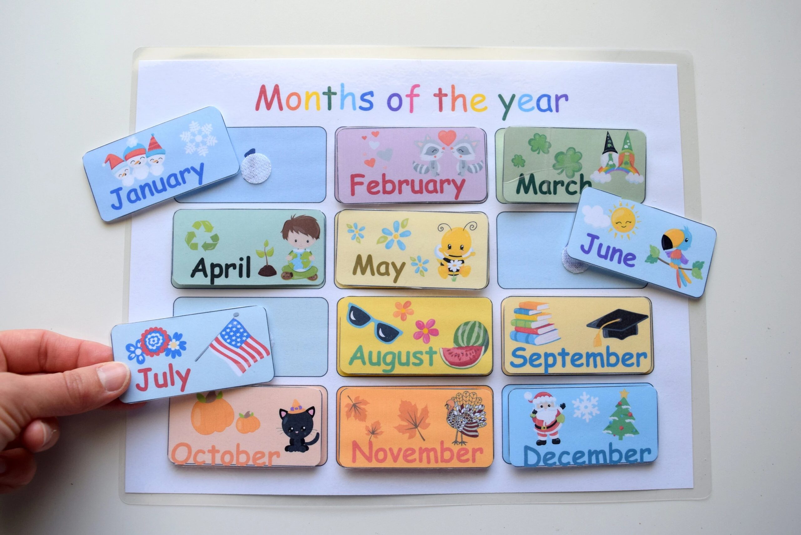 Months Of The Year Printable Busy Book Kids Calendar Morning 