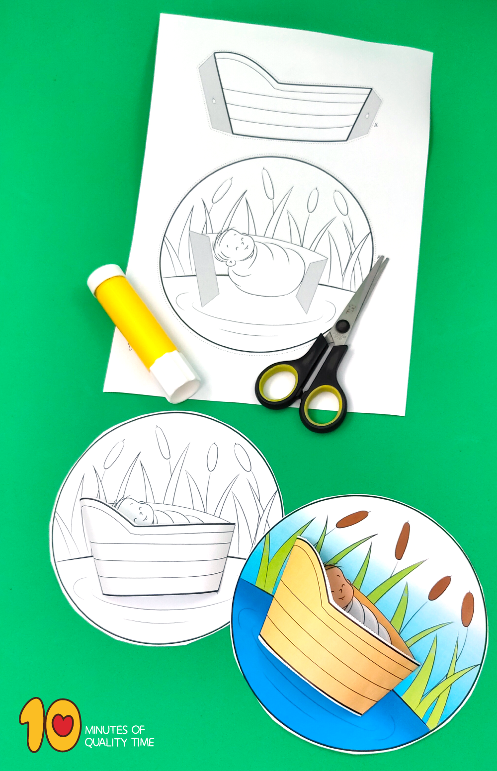 Moses In The Basket 3D Craft 10 Minutes Of Quality Time