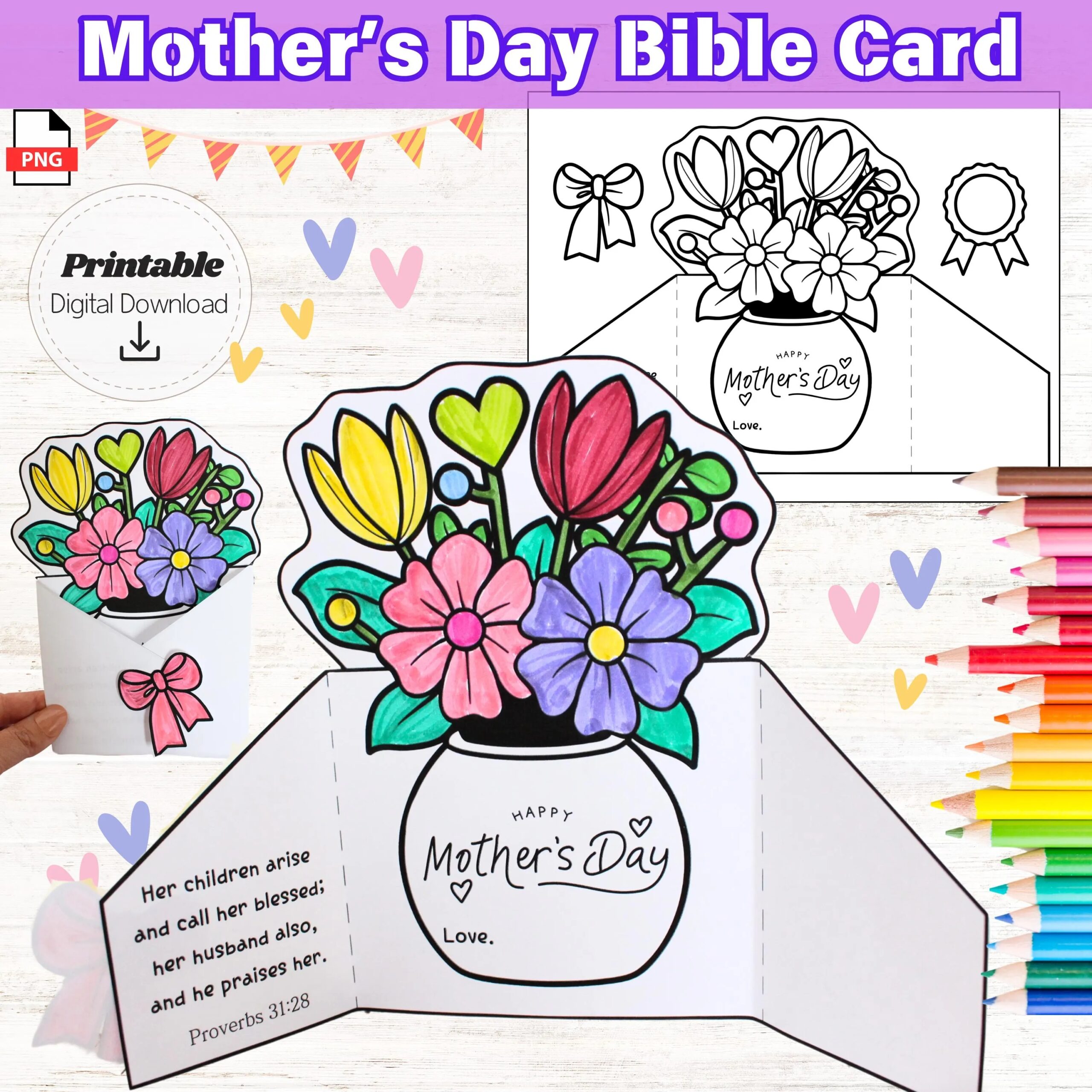Mother s Day Bible Verse Card Printable Coloring Sunday School Foldable Flower Card For Kids Mothers Day Christian Kids Craft Proverbs 31 28 Etsy Mother s Day Bible Verse Card Printable Coloring Sunday School Foldable Flower Card For Kids Mothers Day Christian Kids Craft Proverbs 31 28 Etsy