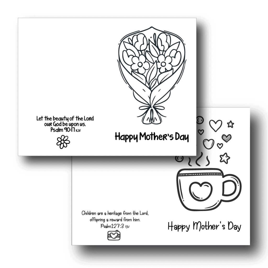 Mother s Day Cards To Color Bible Crafts And Activities Mother s Day Cards To Color Bible Crafts And Activities