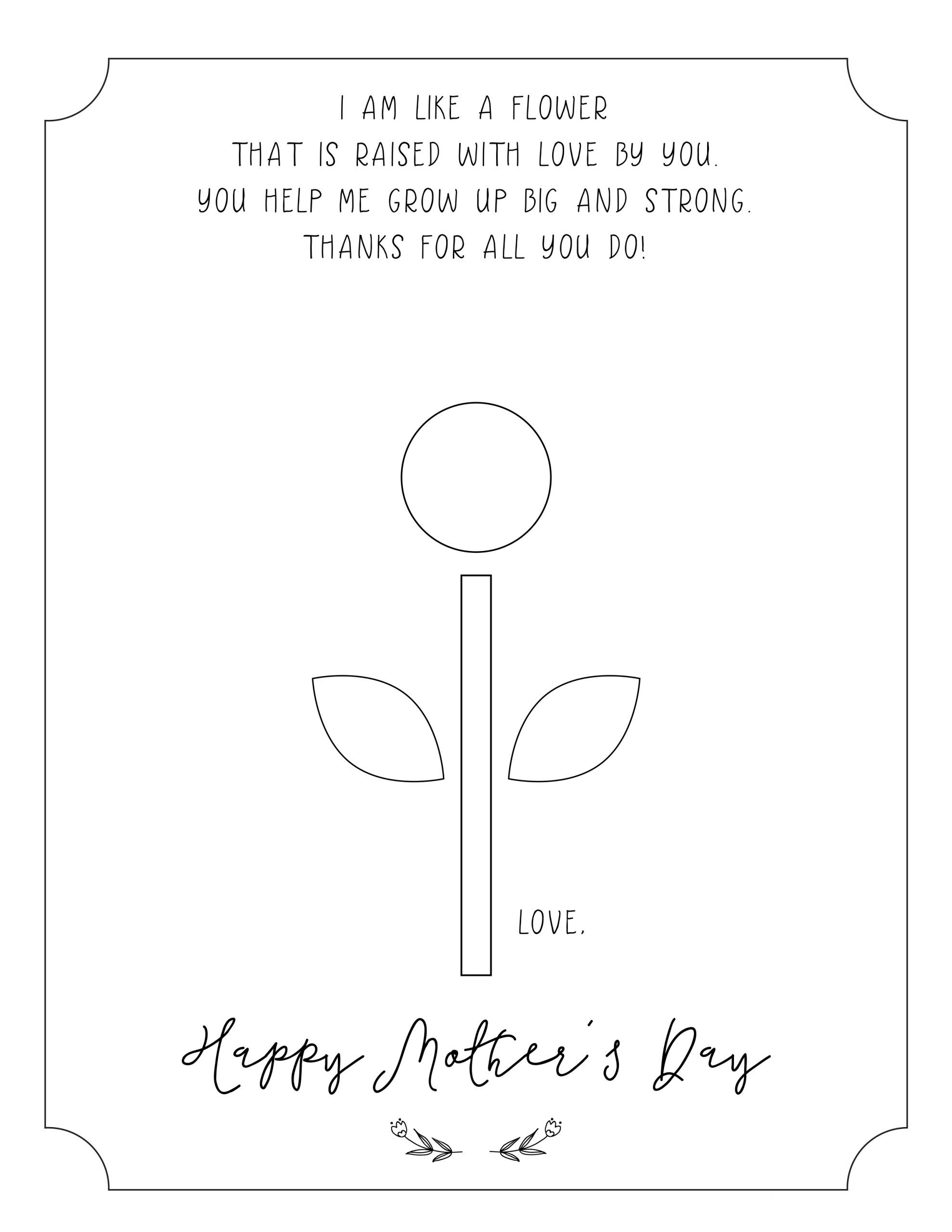 Mother s Day Printables Online For Preschoolers
